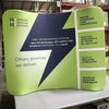 Our 6ft Curved Tabletop Tension Fabric Display is a sleek and modern that quickly assembles in just 5 minutes. slide
