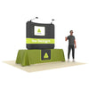 Our 6ft Curved Tabletop Tension Fabric Display Kit is a sleek and modern tabletop display that quickly assembles