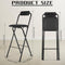 Portable Counter Height Leather Folding Bar Stool with Backrest