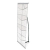 8-pocket mesh fabric literature stand holder with gray trim