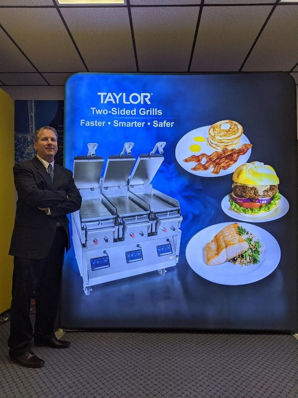 Our 8ft Backlit Tension Fabric Display is an ultra-bright and vivid portable backlit trade show display that showcase