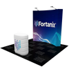 8ft Curved Pop Up Fabric Display Podium Kit with Fortanix Logo