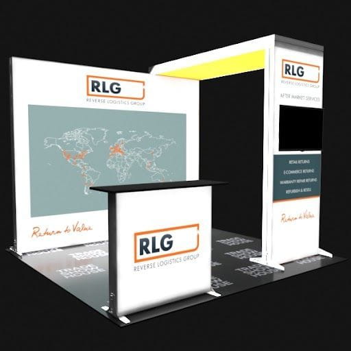 Our 8ft Frameless SEG Lightbox Display is one of the easiest and brightest displays on exhibit market, featuring