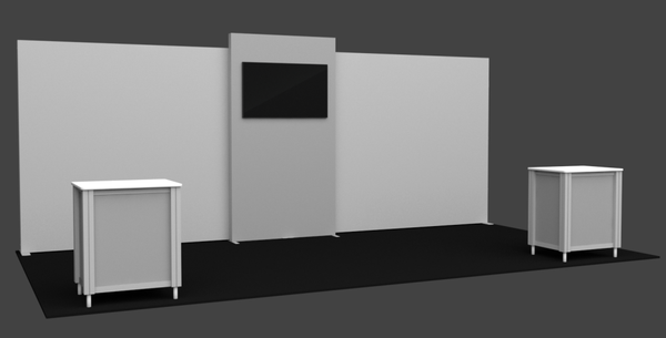 Our 8ft Frameless SEG Lightbox Display is one of the easiest and brightest displays on exhibit market, featuring