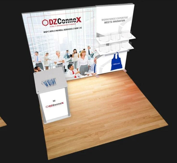 Our 8ft Frameless SEG Lightbox Display is one of the easiest and brightest displays on exhibit market, featuring