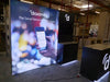 Our 8ft Frameless SEG Lightbox Display is one of the easiest and brightest displays on exhibit market, featuring