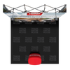 Red Petlas trade show booth header with white sky tire graphic