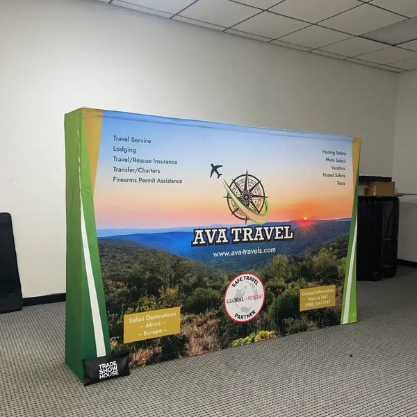 Our 8ft Tabletop Pop Up Fabric Display Kit is the perfect trade show on go that features a lightweight and easy