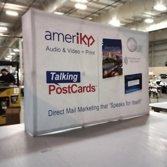 Our 8ft Tabletop Pop Up Fabric Display is a lightweight and easy to setup pop-up with stretch graphics included black
