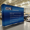 Our 8ft Tabletop Pop Up Fabric Display is a lightweight and easy to setup pop-up with stretch graphics included black