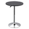 Round Hydraulic Bar Table - Black / No Custom Logo Top