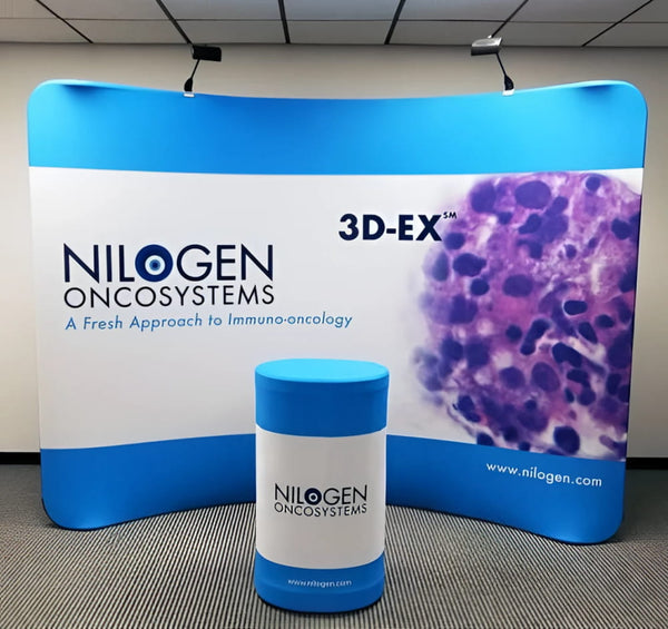 Blue and white Nilogen Ecosystems cylindrical container in C200 Hard Shipping Case with Wheels