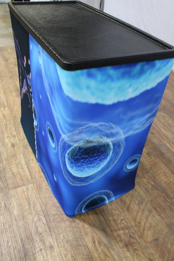 Our C700 Hard Shipping Case to Counter is a large, molded, heavy-duty with handle and wheels that converts the into
