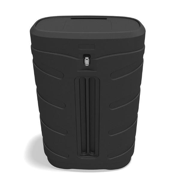 C900 Hard Shipping Case with black ribbed protective cover and silver zipper