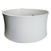 White cylindrical hanging planter.