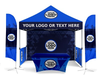 Our 10ft Custom Printed Pop Up Tent with Backwall and Sidewalls features a lightweight, stable rust-resistant aluminum