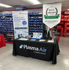 Our premium dye-sublimated, custom printed drape table covers are the perfect complementary tabletop display accessory