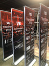 Deluxe 33 Inch Double-Sided Retractable Banner Stand - Stands
