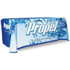 Propel branded tablecloth.