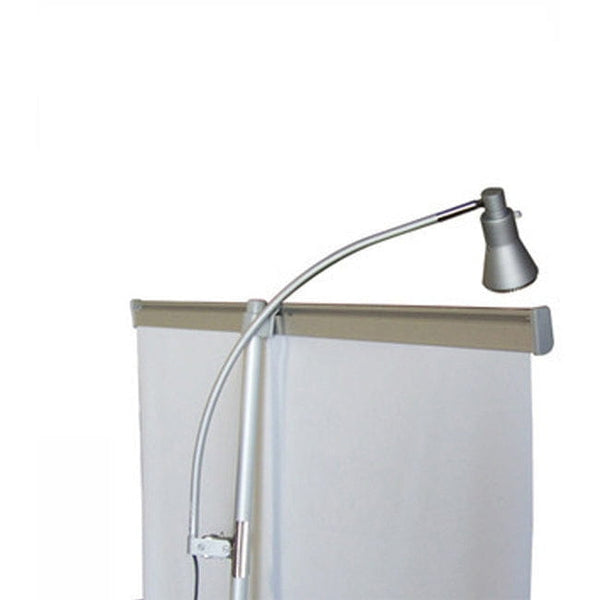 This Retractable Banner Stand LED light is convenient to brighten up and increase attention any display with the strong