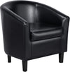 Faux Leather Club Chairs - Set of 1 / Black