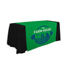 Personalized middle fabric table runners can put the finishing touch on a covered with solid color cover (under throw).