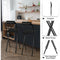 Portable Counter Height Leather Folding Bar Stool with Backrest