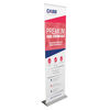 24 inch Premium Retractable Banner Stand - 24 x 85 / Silver / No LED Light - Retractable Banner Stands