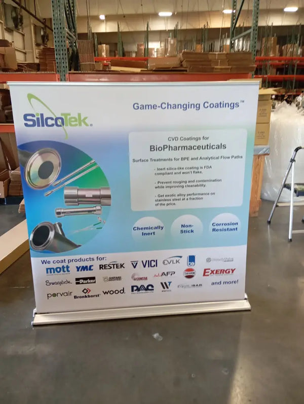 Our Premium 60 inch Table Top Retractable Banner Stand is the perfect solution for showcasing your brand or message