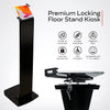 Premium Locking iPad Tablet Floor Kiosk Stand with Steel Base