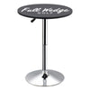 Round Hydraulic Bar Table - Black / Add Custom Logo Top