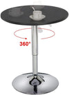 36 Tall Black Round Hydraulic Bar Table