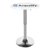 Round Hydraulic Bar Table - White / Add Custom Logo Top