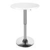 Round Hydraulic Bar Table - White / No Custom Logo Top