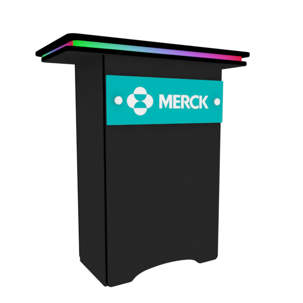 Our NC3 Black Halo RGB LED Locking Storage Counter is a tool-free and easy-to-assemble locking counter featuring large