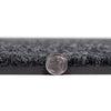 Dark gray textured carpet mat with rubber backing for trade show flooring