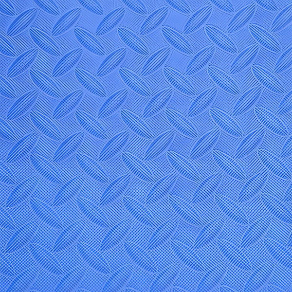 Blue diamond plate textured surface in Soft Diamond Pattern flooring