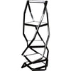 Twist-Lock Portable Showcase Display Cabinet Tower with 4 Shelves