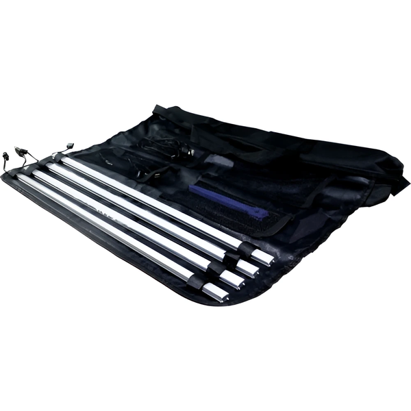 USB Powered LED Pop Up Tent Light Kit with 4 silver aluminum poles in black case