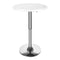 Round Hydraulic Bar Table - White / No Custom Logo Top