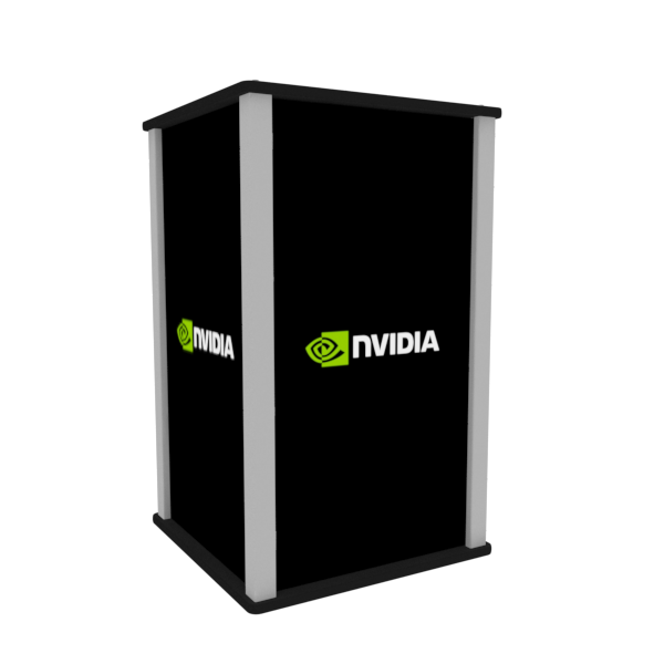 Our XLC2 Black Locking Storage Counter is made of durable aluminum extrusions and rigid, plastic sintra panels.