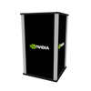 Our XLC2 Black Locking Storage Counter is made of durable aluminum extrusions and rigid, plastic sintra panels.