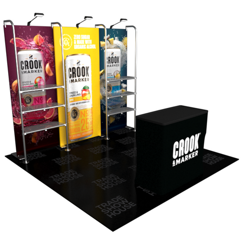 10ft Merchandise Display Kit with 6 Shelves - Merchandise Displays