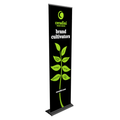 24 inch Premium Retractable Banner Stand - 24 x 85 / Black / No LED Light - Retractable Banner Stands