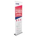 24 inch Premium Retractable Banner Stand - 24 x 85 / Silver / No LED Light - Retractable Banner Stands