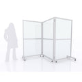 3-Panel Folding Safety Divider Partition Barriers with Wheels