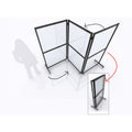 3-Panel Folding Safety Divider Partition Barriers with Wheels