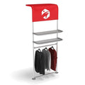36 Partial Waterfall Shelving Display - Add 2 Shelves / No Monitor Bracket / Add Garment Bar - Shelving Display
