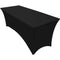 6ft Plain Black Stretch Table Cover