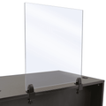 Clamp-On Table Top Mounted Sneeze Guard Barriers - 24 x 30 / No Logo